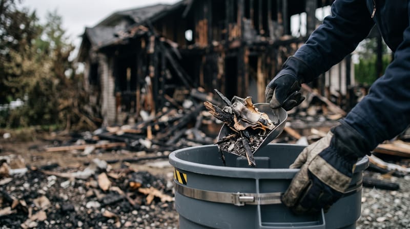 Is fire debris considered hazardous waste?