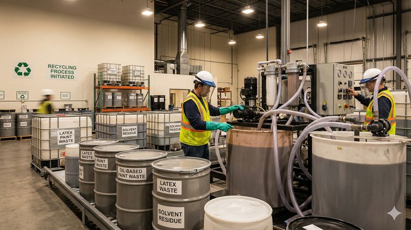 What happens to the paint after pickup?